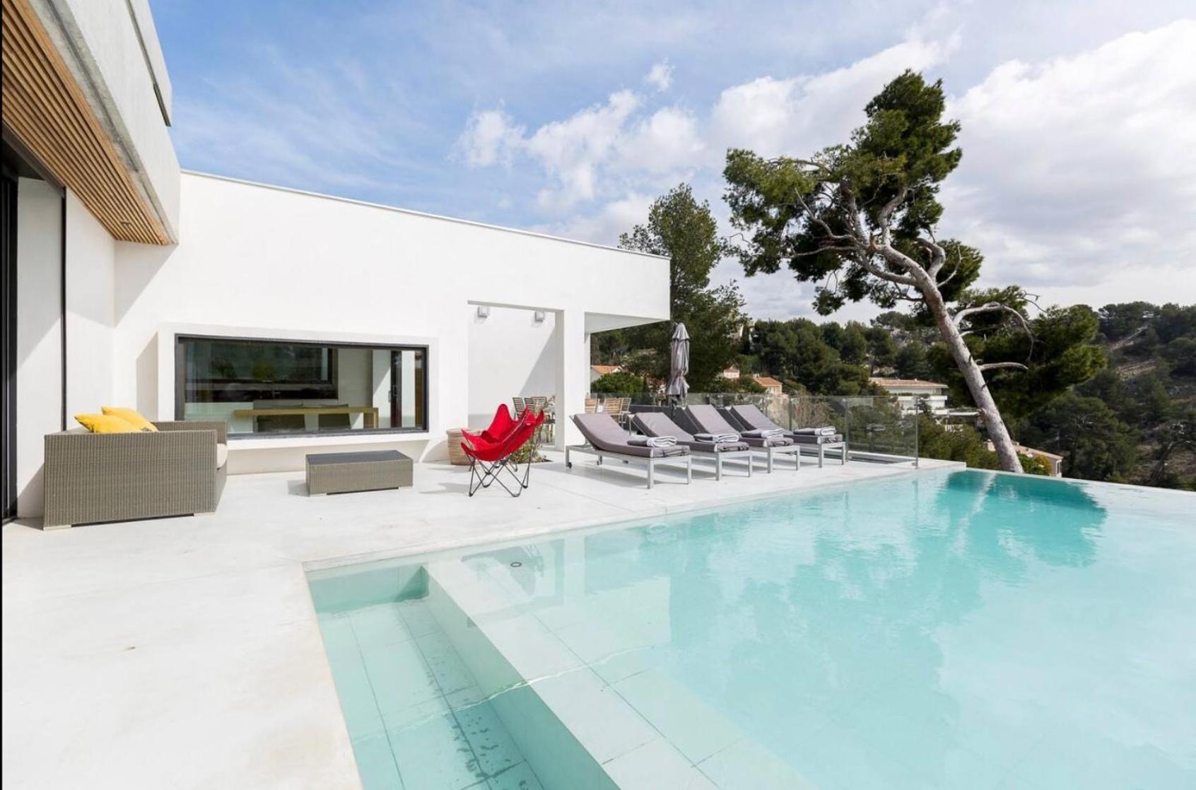 Magnifique Villa D'Architecte & Piscine A Debordement 马赛 外观 照片